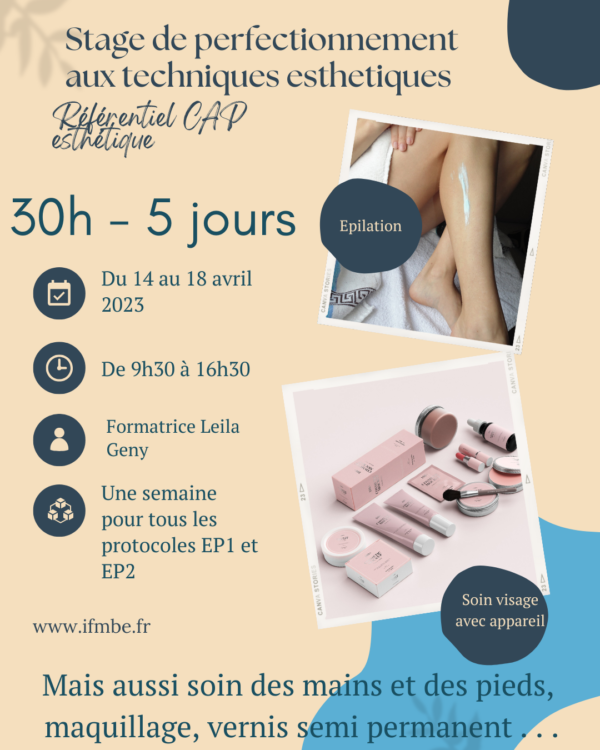 Stage de Pratique CAP esthétique 2025